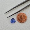 Tanzanite Naturale Forma Cuore Piatto Cabochon Liscio Fatto a Mano 8X8X4mm 2,35 Carati 1pz