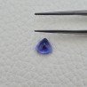 Tanzanite Naturale Forma Cuore Piatto Cabochon Liscio Fatto a Mano 8X7X4mm 2,30 Carati 1pz