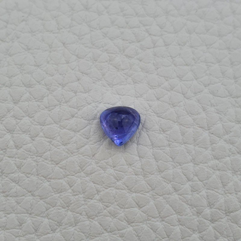 Tanzanite Naturale Forma Cuore Piatto Cabochon Liscio Fatto a Mano 8X7X4mm 2,30 Carati 1pz