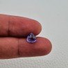 Tanzanite Naturale Forma Cuore Piatto Cabochon Liscio Fatto a Mano 8X7X4mm 2,30 Carati 1pz