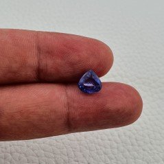 Tanzanite Naturale Forma Cuore Piatto Cabochon Liscio Fatto a Mano 8X7X4mm 2,30 Carati 1pz
