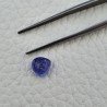 Tanzanite Naturale Forma Cuore Piatto Cabochon Liscio Fatto a Mano 6X6X4mm 2,20 Carati 1pz