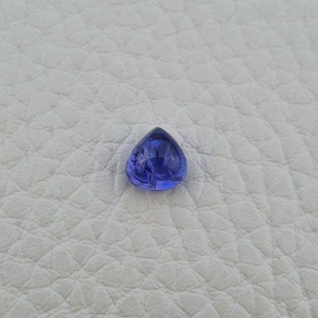 Tanzanite Naturale Forma Cuore Piatto Cabochon Liscio Fatto a Mano 7X6X4mm 2,15 Carati 1pz