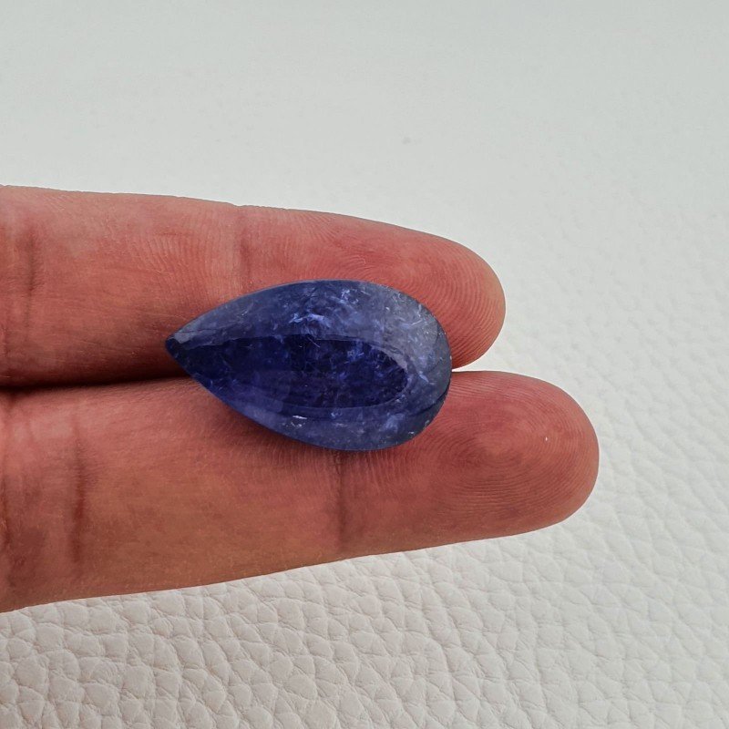 Tanzanite Naturale Forma Goccia Piatto Cabochon Liscio Fatto a Mano 25X15X12mm 38,80 Carati 1pz Tanzanite Naturale Forma Goccia Piatto Cabochon Liscio Fatto a Mano 25X15X12mm 38,80 Carati 1pz