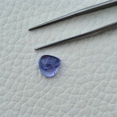 Tanzanite Naturale Forma Cuore Piatto Cabochon Liscio Fatto a Mano 9X9X5mm 3,80 Carati 1pz