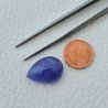 Tanzanite Naturale Forma Goccia Piatto Cabochon Liscio Fatto a Mano 20X14X9mm 21,85 Carati 1pz