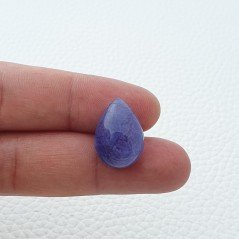 Tanzanite Naturale Forma Goccia Piatto Cabochon Liscio Fatto a Mano 20X14X9mm 21,85 Carati 1pz