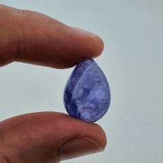 Tanzanite Naturale Forma Goccia Piatto Cabochon Liscio Fatto a Mano 20X14X9mm 21,85 Carati 1pz