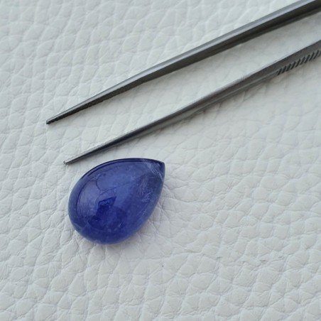 Tanzanite Naturale Forma Goccia Piatto Cabochon Liscio Fatto a Mano 20X14X9mm 21,70 Carati 1pz