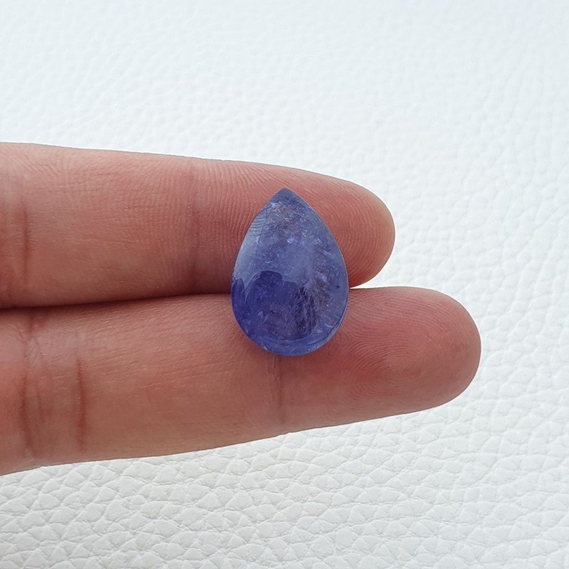 Tanzanite Naturale Forma Goccia Piatto Cabochon Liscio Fatto a Mano 20X14X9mm 21,70 Carati 1pz Tanzanite Naturale Forma Goccia Piatto Cabochon Liscio Fatto a Mano 20X14X9mm 21,70 Carati 1pz