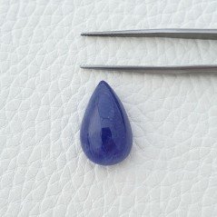 Tanzanite Naturale Forma Goccia Piatto Cabochon Liscio Fatto a Mano 21X13X9mm 20,90 Carati 1pz