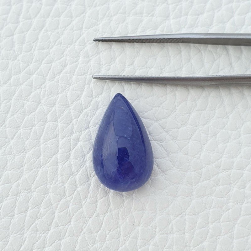 Tanzanite Naturale Forma Goccia Piatto Cabochon Liscio Fatto a Mano 21X13X9mm 20,90 Carati 1pz