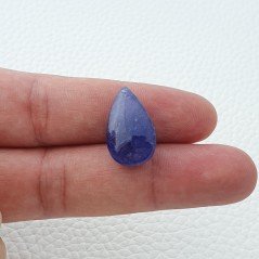 Tanzanite Naturale Forma Goccia Piatto Cabochon Liscio Fatto a Mano 21X13X9mm 20,90 Carati 1pz