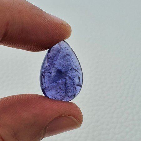 Tanzanite Naturale Forma Goccia Piatto Cabochon Liscio Fatto a Mano 21X14X07mm 18,50 Carati 1pz
