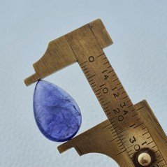 Tanzanite Naturale Forma Goccia Piatto Cabochon Liscio Fatto a Mano 21X14X07mm 18,50 Carati 1pz