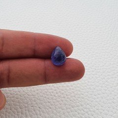 Tanzanite Naturale Forma Goccia Piatto Cabochon Liscio Fatto a Mano 14X9X6mm 7,50 Carati 1pz