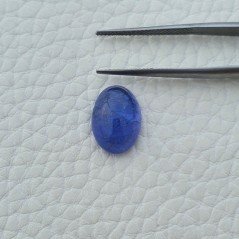 Tanzanite Naturale Forma Ovale Piatto Cabochon Liscio Fatto a Mano 10X7X4mm 3,35 Carati 1pz