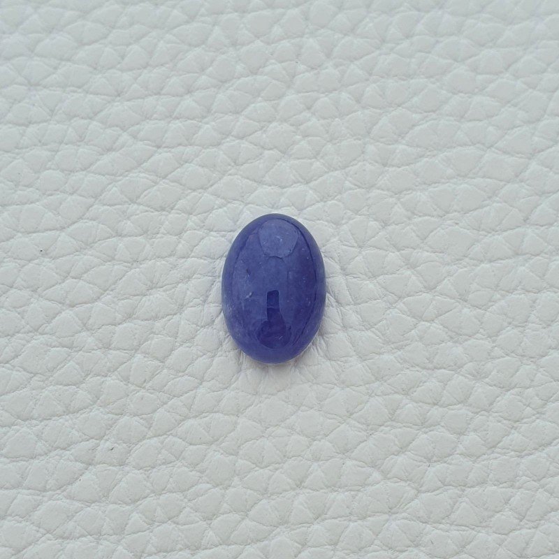 Tanzanite Naturale Forma Ovale Piatto Cabochon Liscio Fatto a Mano 16X11X6mm 10,50 Carati 1pz