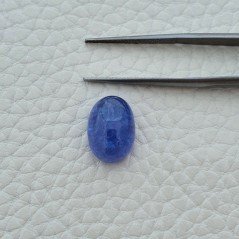Tanzanite Naturale Forma Ovale Piatto Cabochon Liscio Fatto a Mano 14X10X7mm 9,70 Carati 1pz