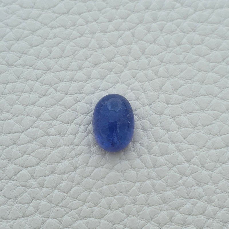 Tanzanite Naturale Forma Ovale Piatto Cabochon Liscio Fatto a Mano 14X10X7mm 9,70 Carati 1pz