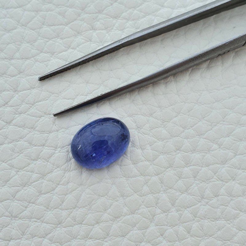 Tanzanite Naturale Forma Ovale Piatto Cabochon Liscio Fatto a Mano 13X10X6mm 8,30 Carati 1pz Tanzanite Naturale Forma Ovale Piatto Cabochon Liscio Fatto a Mano 13X10X6mm 8,30 Carati 1pz