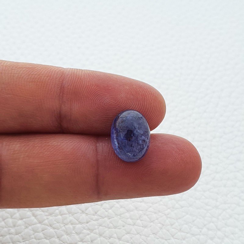Tanzanite Naturale Forma Ovale Piatto Cabochon Liscio Fatto a Mano 13X10X6mm 8,30 Carati 1pz Tanzanite Naturale Forma Ovale Piatto Cabochon Liscio Fatto a Mano 13X10X6mm 8,30 Carati 1pz