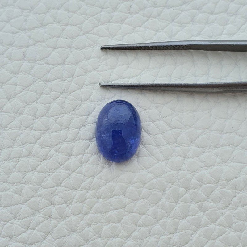 Tanzanite Naturale Forma Ovale Piatto Cabochon Liscio Fatto a Mano 14X10X6,20mm 8,10 Carati 1pz