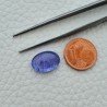 Tanzanite Naturale Forma Ovale Piatto Cabochon Liscio Fatto a Mano 14X10X6mm 7,20 Carati 1pz