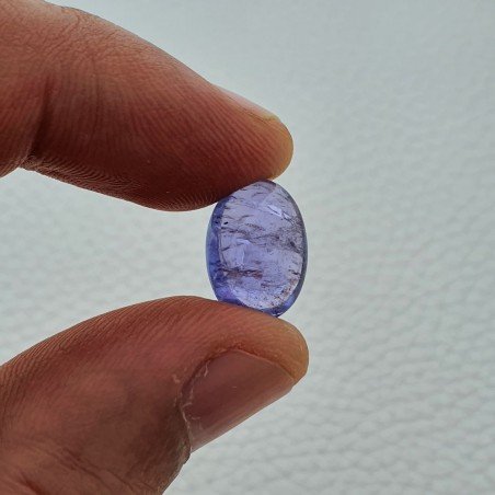 Tanzanite Naturale Forma Ovale Piatto Cabochon Liscio Fatto a Mano 14X10X6mm 7,20 Carati 1pz