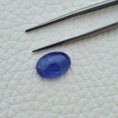 Tanzanite Naturale Forma Ovale Piatto Cabochon Liscio Fatto a Mano 13X10X6mm 7,15 Carati 1pz