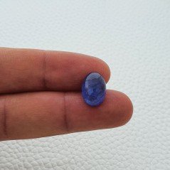 Tanzanite Naturale Forma Ovale Piatto Cabochon Liscio Fatto a Mano 13X10X6mm 7,15 Carati 1pz
