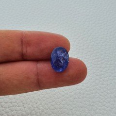 Tanzanite Naturale Forma Ovale Piatto Cabochon Liscio Fatto a Mano 13X10X6mm 7,15 Carati 1pz