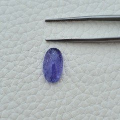 Tanzanite Naturale Forma Ovale Piatto Cabochon Liscio Fatto a Mano 14X8X5mm 6,45 Carati 1pz