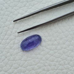 Tanzanite Naturale Forma Ovale Piatto Cabochon Liscio Fatto a Mano 14X8X5mm 6,45 Carati 1pz