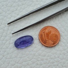 Tanzanite Naturale Forma Ovale Piatto Cabochon Liscio Fatto a Mano 14X8X5mm 6,45 Carati 1pz