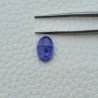Tanzanite Naturale Forma Ovale Piatto Cabochon Liscio Fatto a Mano 13X9X5mm 5,75 Carati 1pz