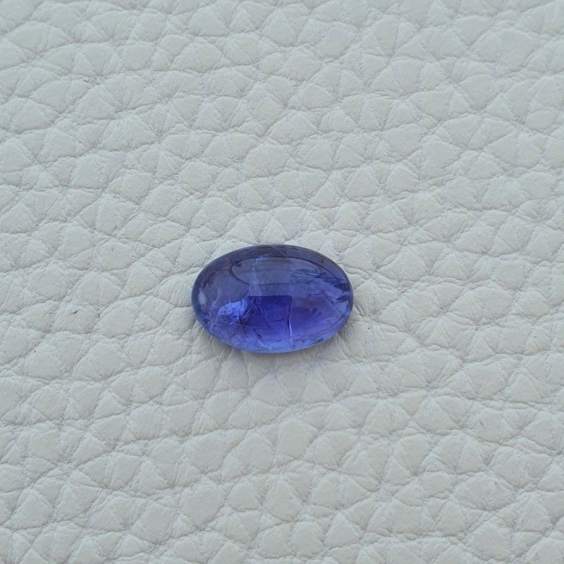 Tanzanite Naturale Forma Ovale Piatto Cabochon Liscio Fatto a Mano 13X9X5mm 5,75 Carati 1pz