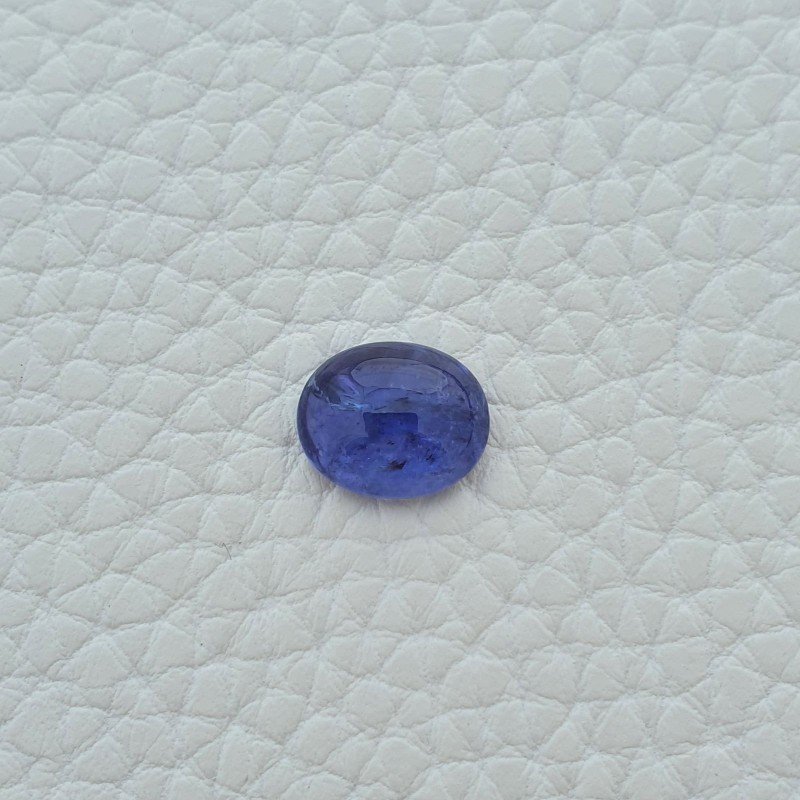 Tanzanite Naturale Forma Ovale Piatto Cabochon Liscio Fatto a Mano 11X9X4mm 4,25 Carati 1pz
