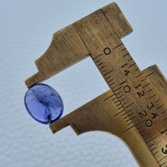 Tanzanite Naturale Forma Ovale Piatto Cabochon Liscio Fatto a Mano 11X9X4mm 4,25 Carati 1pz