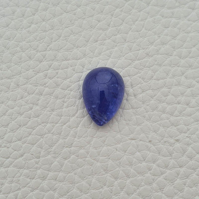 Tanzanite Naturale Forma Goccia Piatto Cabochon Liscio Fatto a Mano 18X13X8mm 15,90 Carati 1pz
