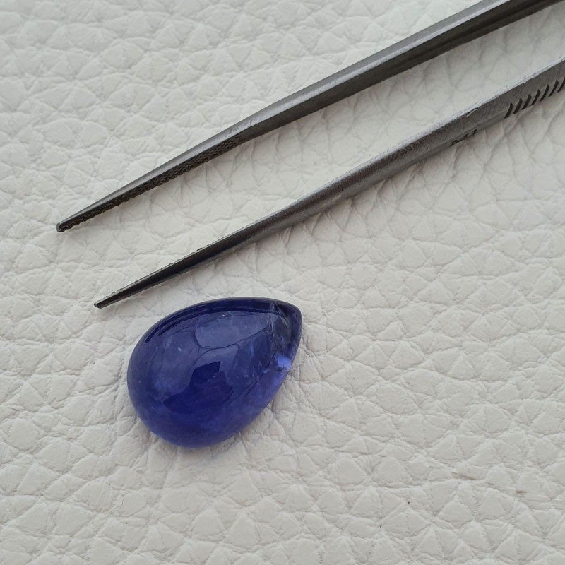 Tanzanite Naturale Forma Goccia Piatto Cabochon Liscio Fatto a Mano 18X13X8mm 15,90 Carati 1pz