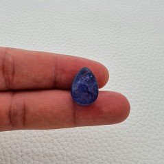 Tanzanite Naturale Forma Goccia Piatto Cabochon Liscio Fatto a Mano 18X13X8mm 15,90 Carati 1pz