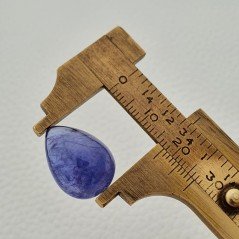 Tanzanite Naturale Forma Goccia Piatto Cabochon Liscio Fatto a Mano 18X13X8mm 15,90 Carati 1pz