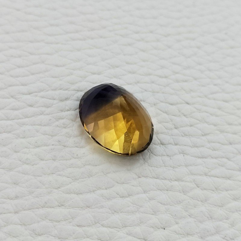 Ametrina Idrotermale Taglio Ovale Sfaccettata a Mano Gemma Sciolta19X14X11mm 17,40 Carati 1pz