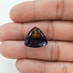 Ametrina Idrotermale Taglio Trillion Sfaccettata a Mano Gemma Sciolta 16X16X10mm 13,50 Carati 1pz