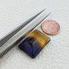 Ametrina Idrotermale Taglio Smeraldo Ottagono Sfaccettata a Mano Gemma Sciolta 22X15X10mm 25,65 Carati 1pz