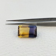 Ametrina Idrotermale Taglio Taglio Smeraldo Ottagono Sfaccettata a Mano Gemma Sciolta 21X13X9mm 20,35 Carati 1pz