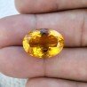 Topazio Citrino Idrotermale Taglio Ovale Sfaccettata a Mano Gemma Sciolta 18X13X8mm 12,45 Carati 1pz