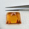 Topazio Citrino Idrotermale Taglio Quadrata Sfaccettata a Mano Gemma Sciolta 19X19X11mm 31,05 Carati 1pz