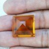 Topazio Citrino Idrotermale Taglio Quadrata Sfaccettata a Mano Gemma Sciolta 19X19X11mm 31,05 Carati 1pz